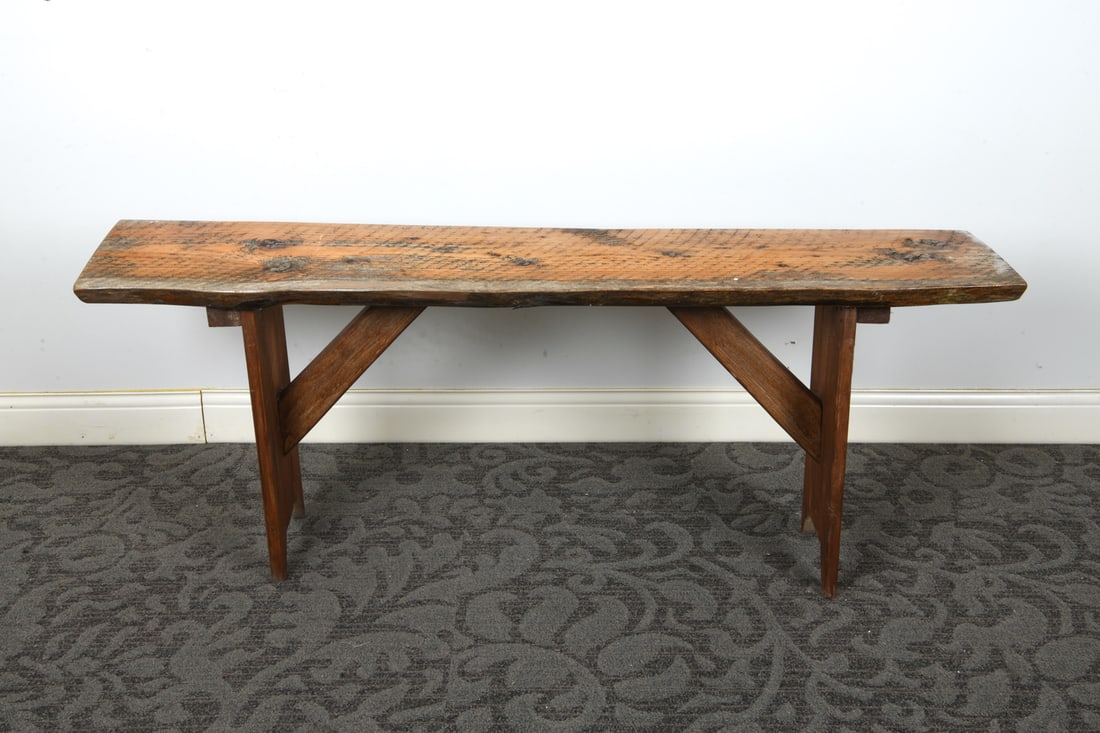 SCANDINAVIAN RUSTIC PINE BENCH - 5