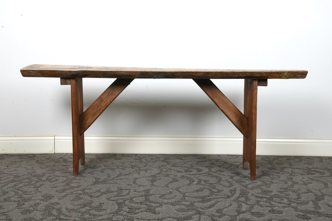 SCANDINAVIAN RUSTIC PINE BENCH - 6