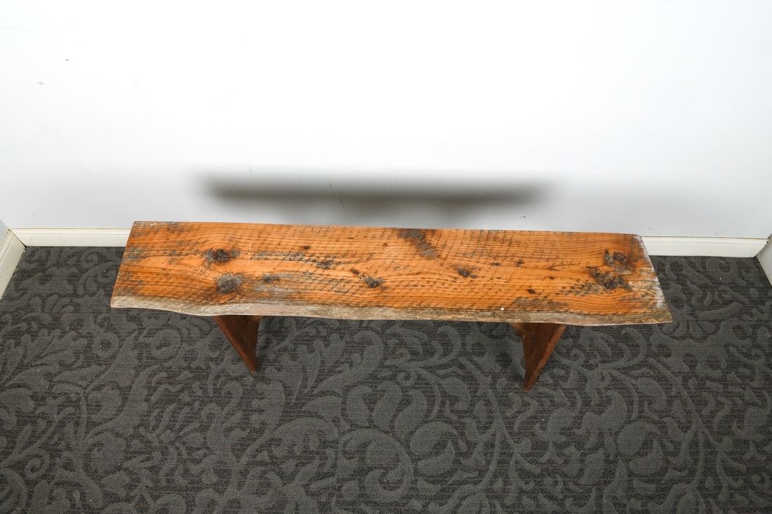 SCANDINAVIAN RUSTIC PINE BENCH - 7