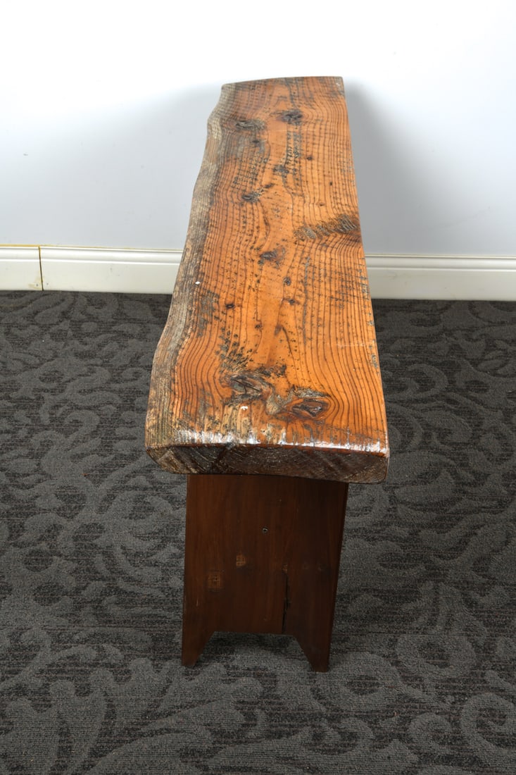 SCANDINAVIAN RUSTIC PINE BENCH - 9