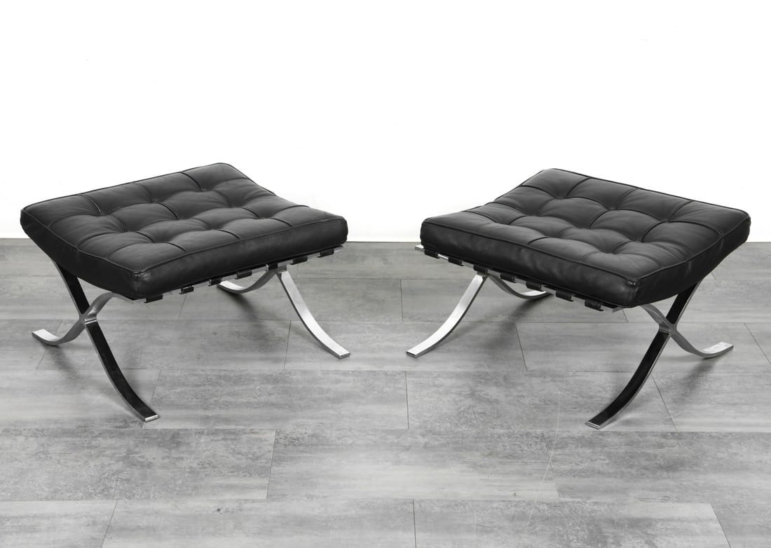 PAIR BARCELONA STYLE OTTOMANS (1 of 12)
