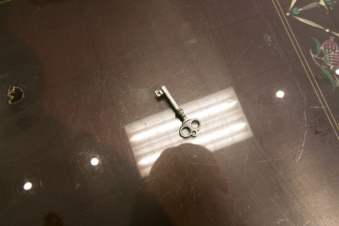 SWEDISH PAINT DECORATED SIDE TABLE - 11