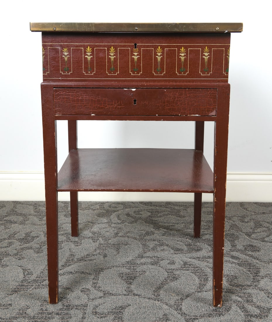 SWEDISH PAINT DECORATED SIDE TABLE - 2