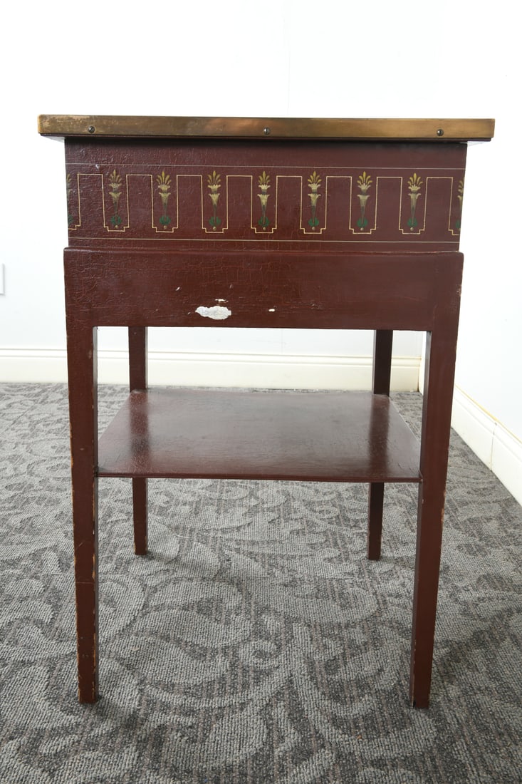 SWEDISH PAINT DECORATED SIDE TABLE - 6