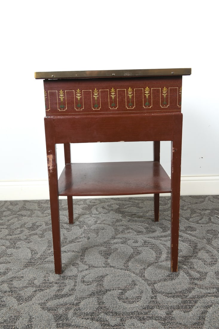 SWEDISH PAINT DECORATED SIDE TABLE - 7