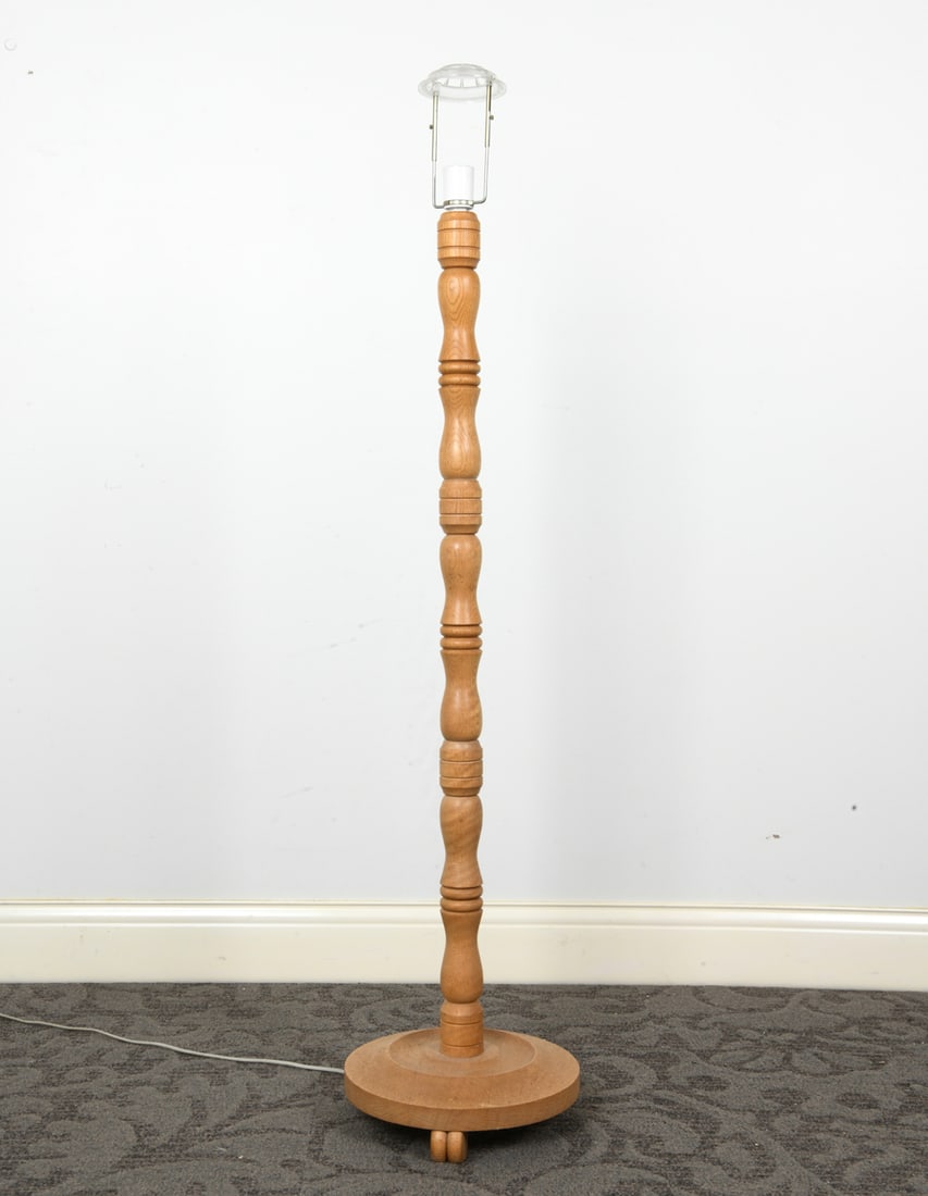SCANDINAVIAN OAK FLOOR LAMP C. 1970S (1 of 8)