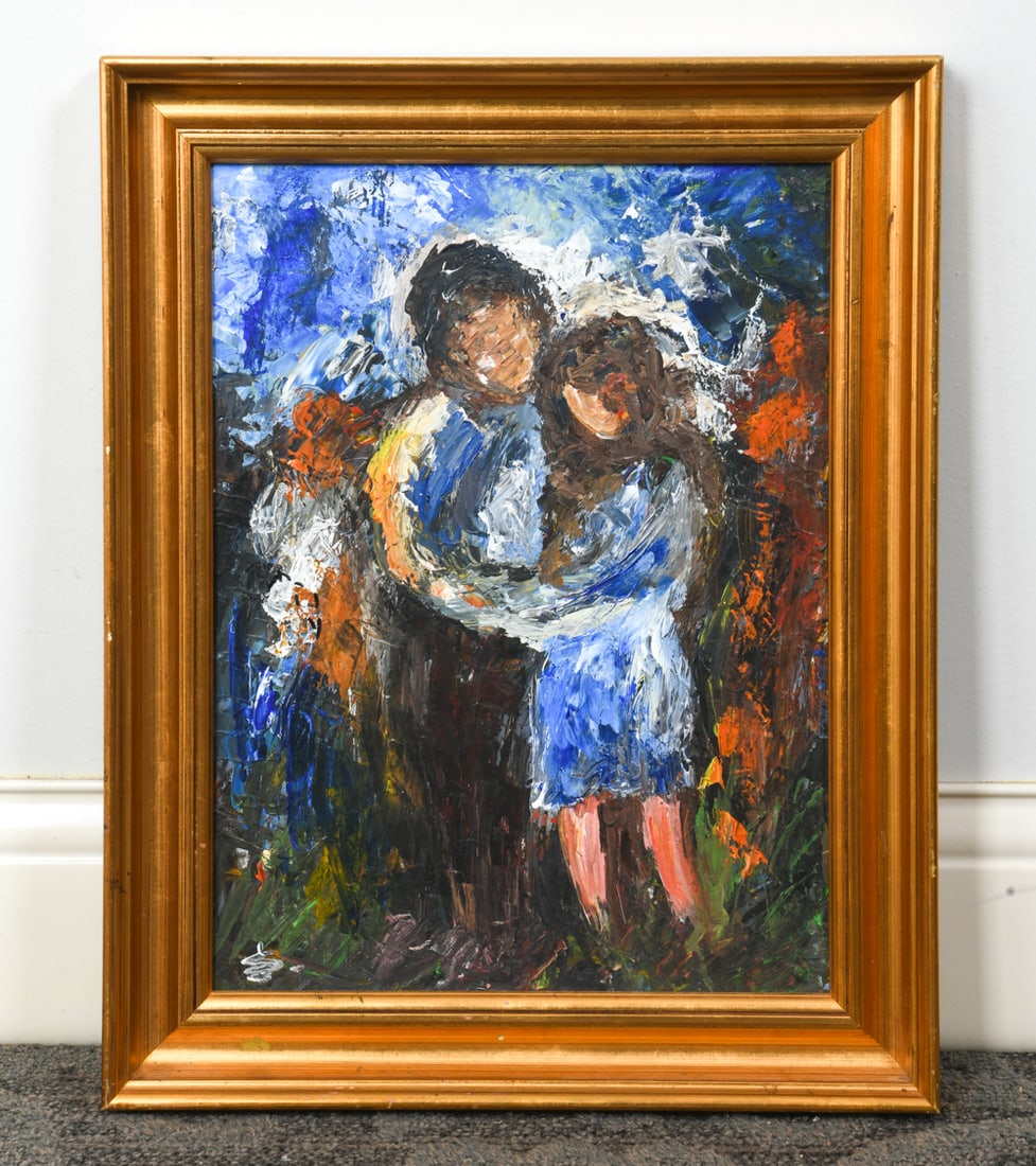 DANISH ABSTRACT FIGURE PAINTING O/C (1 of 7)