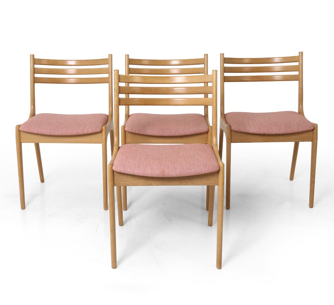 (4) KS MOBLER DANISH OAK DINING CHAIRS C. 1960S (1 of 15)