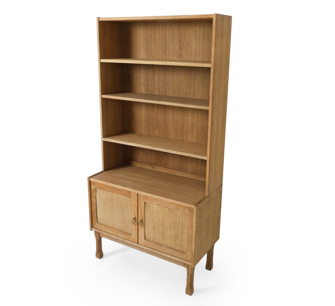 KJAERNULF STYLE DANISH OAK BOOKCASE CABINET 1960S (1 of 16)