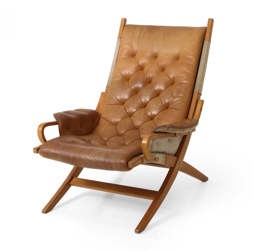 NIELAUS & JEKI MOBLER DANISH LEATHER LOUNGE CHAIR (1 of 18)