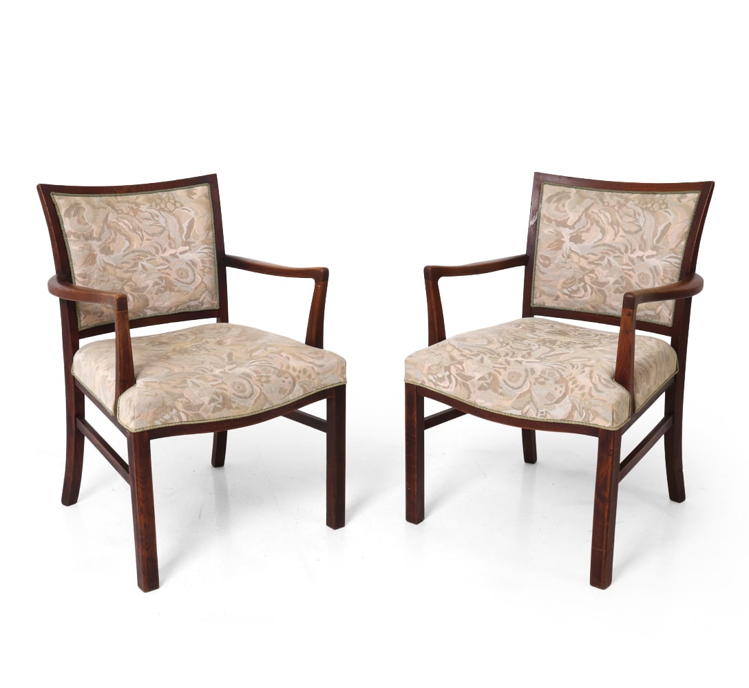 PAIR WANSCHER STYLE DANISH LOUNGE CHAIRS C. 1950S (1 of 16)