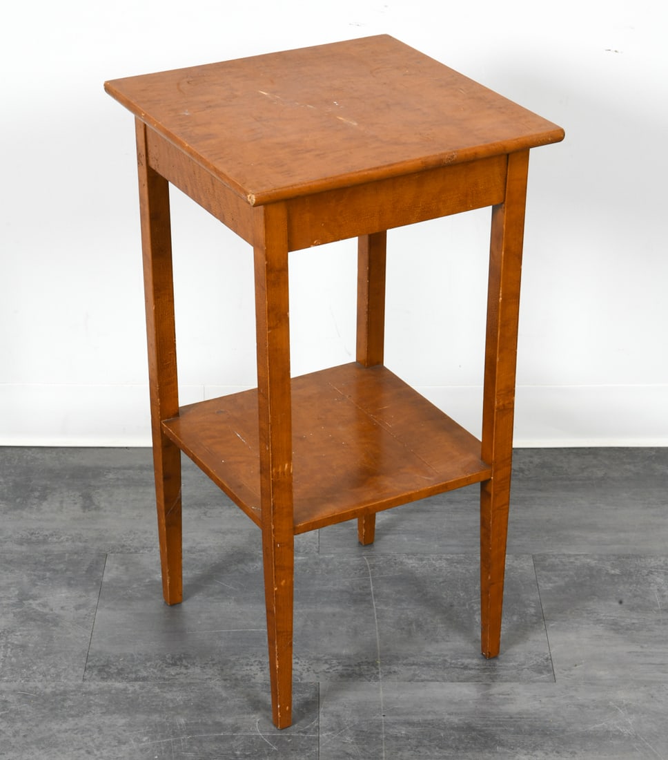 SCANDINAVIAN BEECH SIDE TABLE C. 1970S (1 of 11)