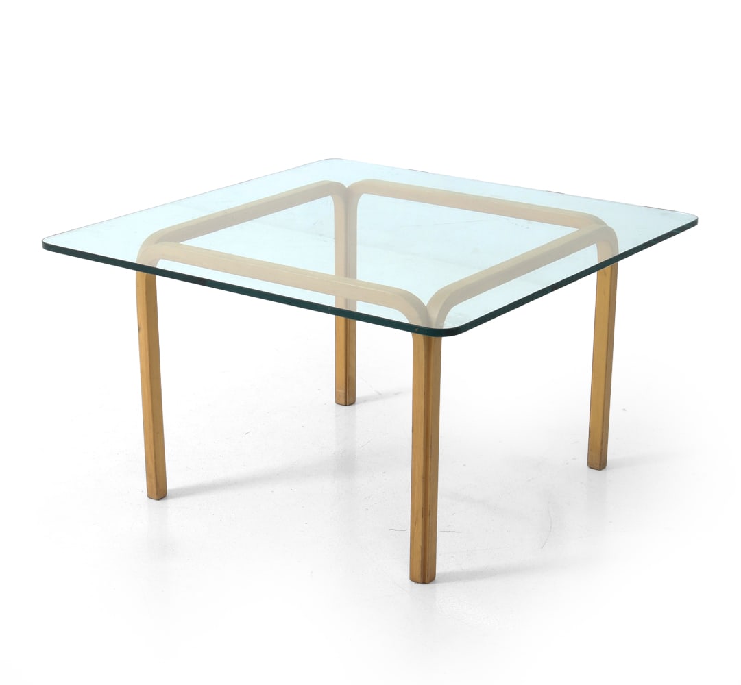ATTR. ALVAR AALTO BIRCH & GLASS COFFEE TABLE 1960S (1 of 13)