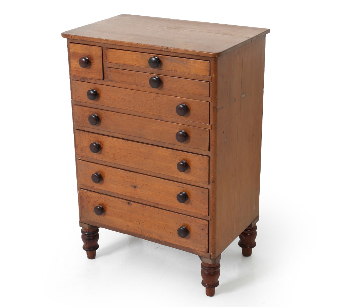 ANTIQUE VICTORIAN DIMINUTIVE CHEST OF DRAWERS (1 of 18)