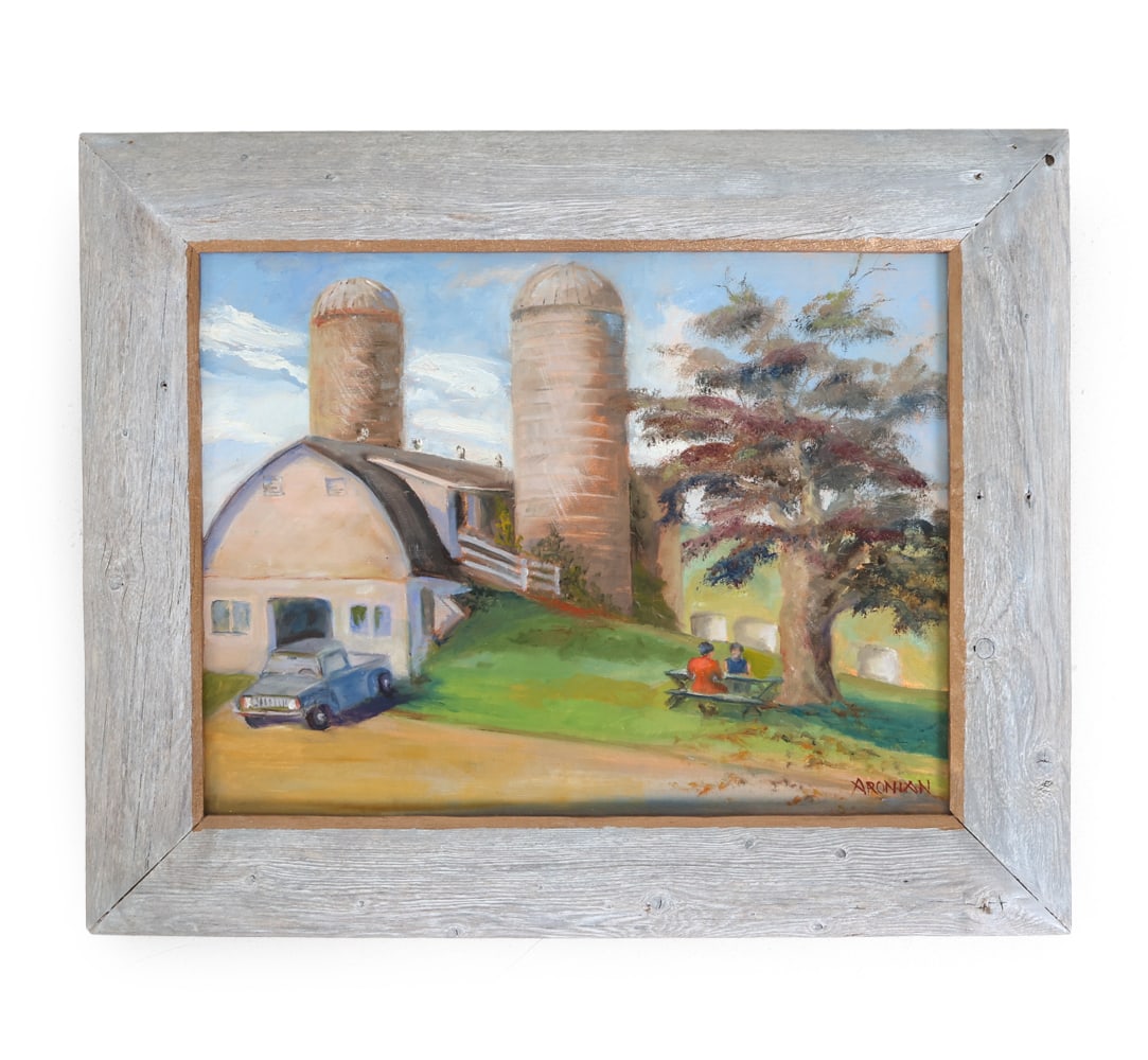 DIANNE ARONIAN HILLTOP HANOVER FARM PAINTING O/B (1 of 9)