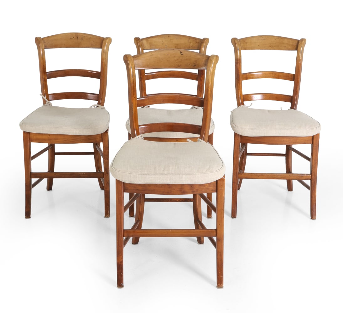 (4) ATTR. DUPIN FRENCH WOVEN RUSH DINING CHAIRS (1 of 14)