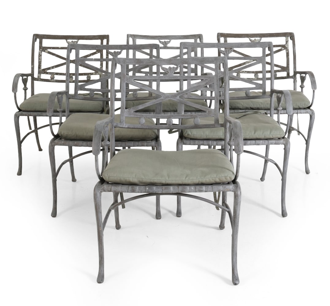 (6) TROPITONE CAST ALUMINUM PATIO ARMCHAIRS (1 of 14)