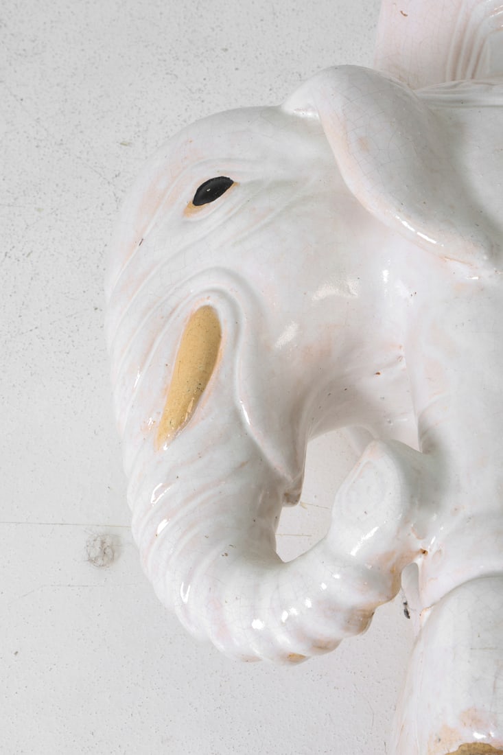CERAMIC ELEPHANT GARDEN STOOL - 16