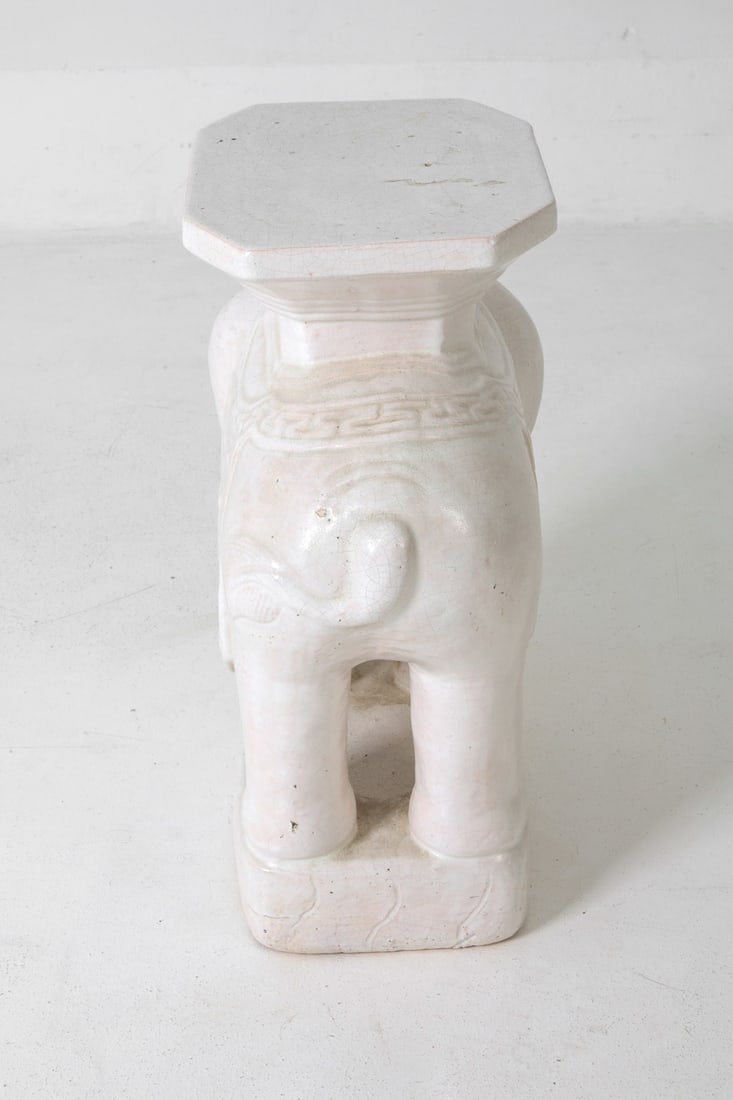 CERAMIC ELEPHANT GARDEN STOOL - 6