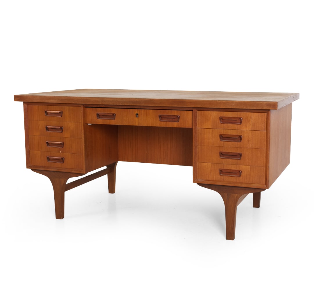 SVENSTRUP STYLE DANISH TEAK WRITING DESK C. 1960S (1 of 18)