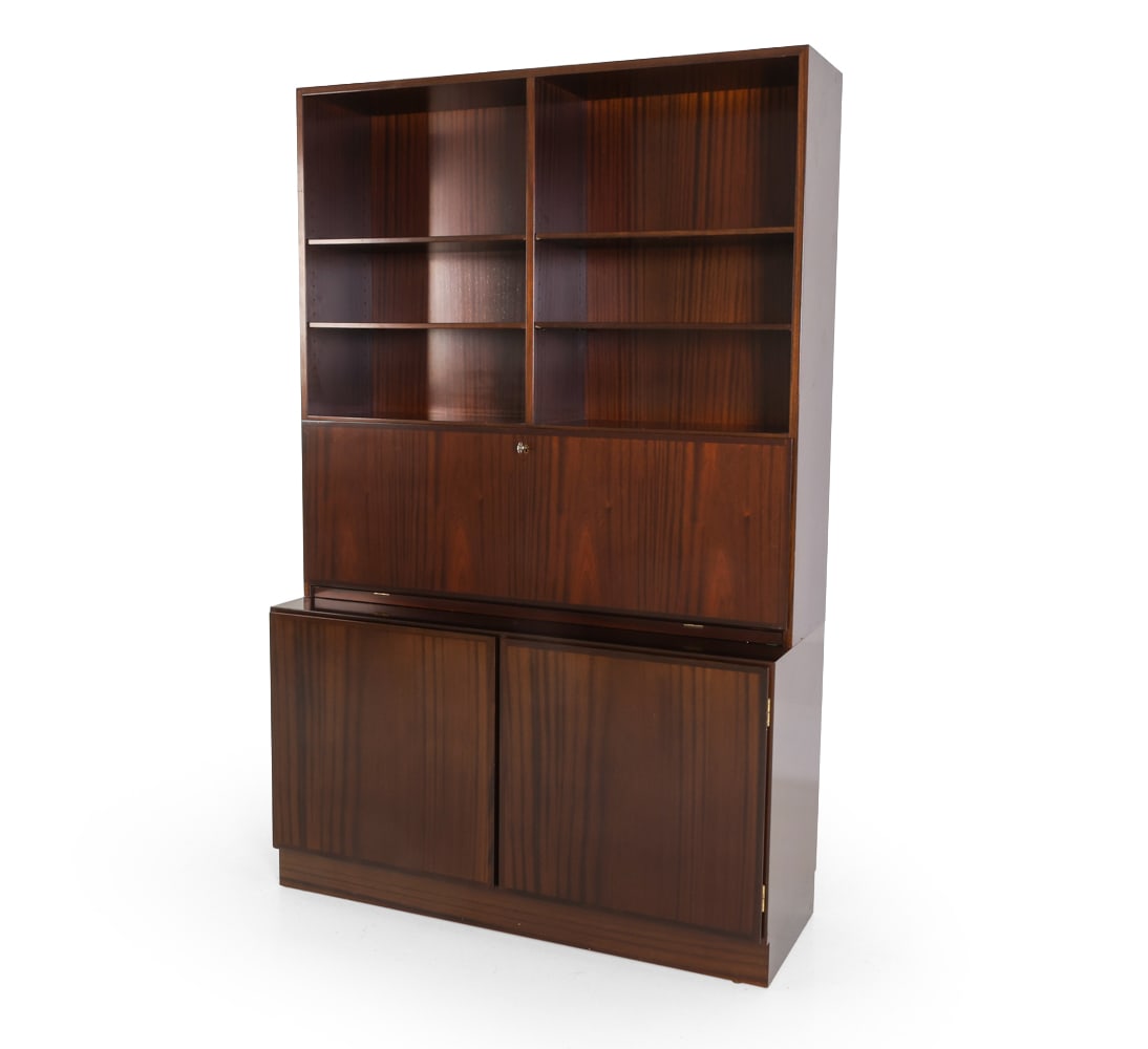 GUNNI OMANN DANISH MAHOGANY BOOKCASE CABINET 1960S (1 of 19)