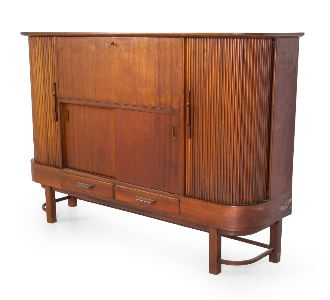 OSTERVIG STYLE DANISH TEAK TAMBOUR SIDEBOARD 1960S (1 of 20)