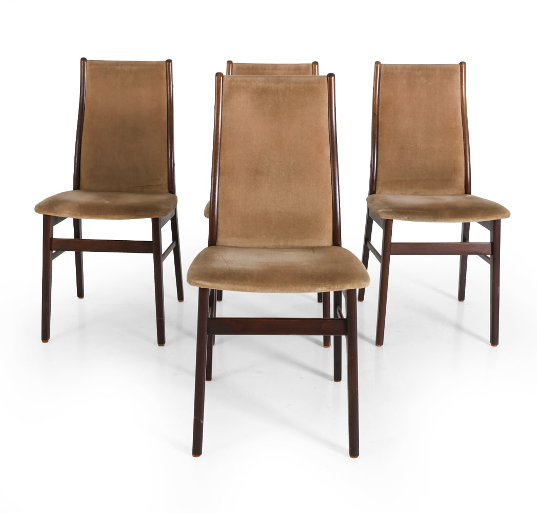 (4) FARSTRUP DANISH VELOUR DINING CHAIRS (1 of 13)