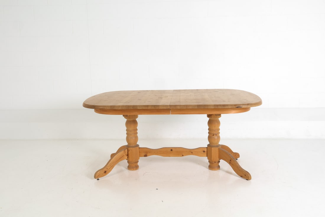 DANISH PINE EXTENDING DINING TABLE C. 1970S - 10