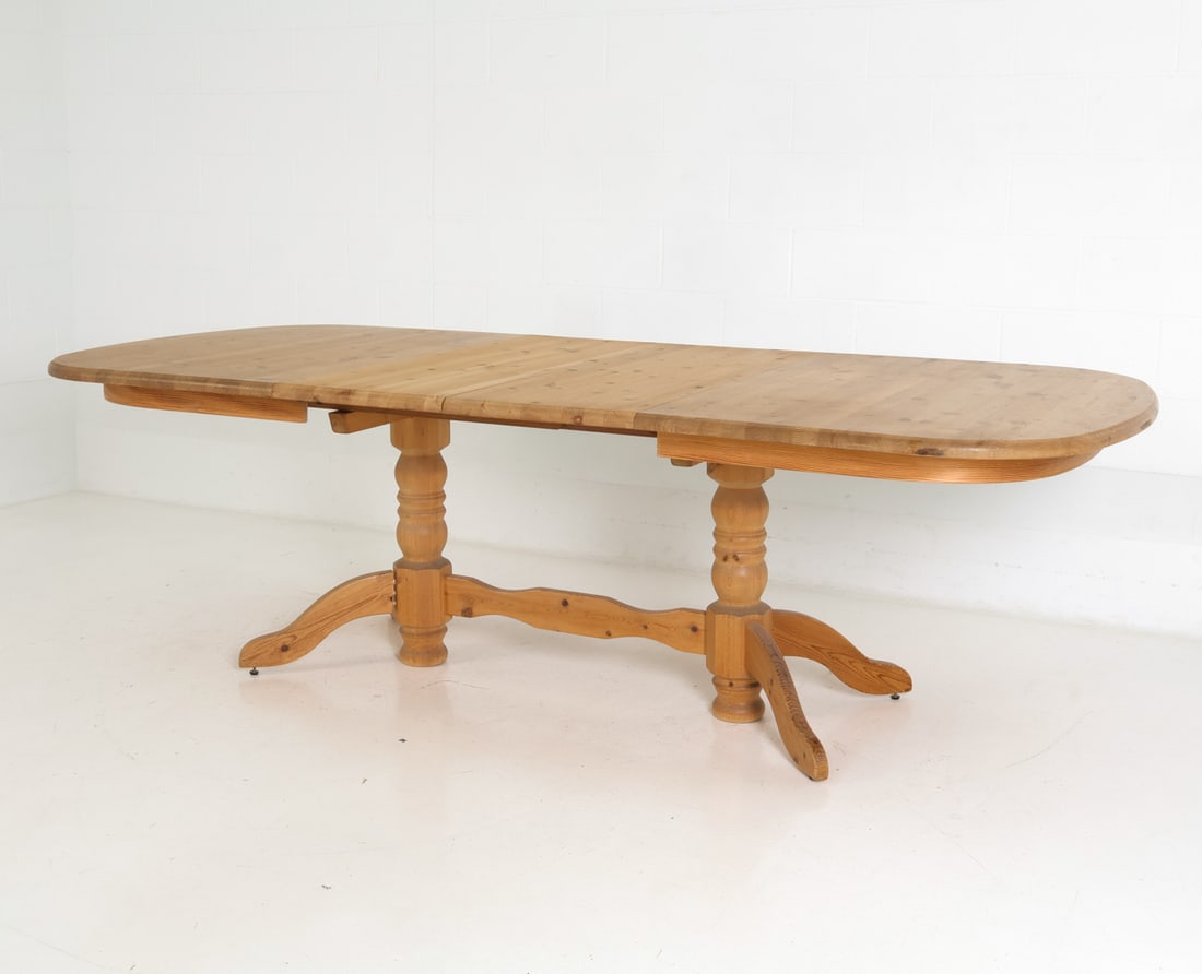 DANISH PINE EXTENDING DINING TABLE C. 1970S - 3