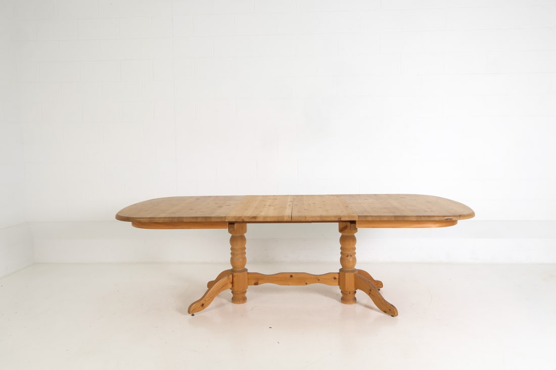 DANISH PINE EXTENDING DINING TABLE C. 1970S - 4