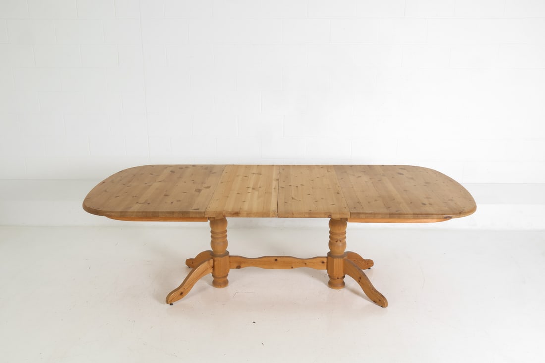 DANISH PINE EXTENDING DINING TABLE C. 1970S - 5