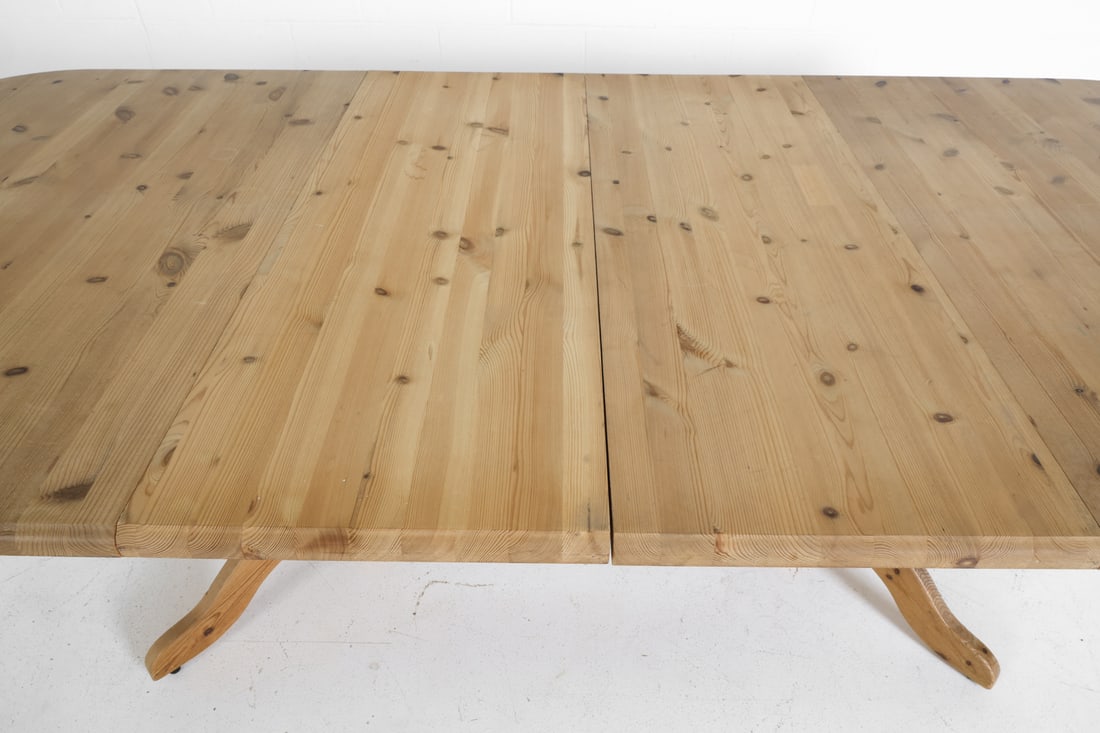DANISH PINE EXTENDING DINING TABLE C. 1970S - 8
