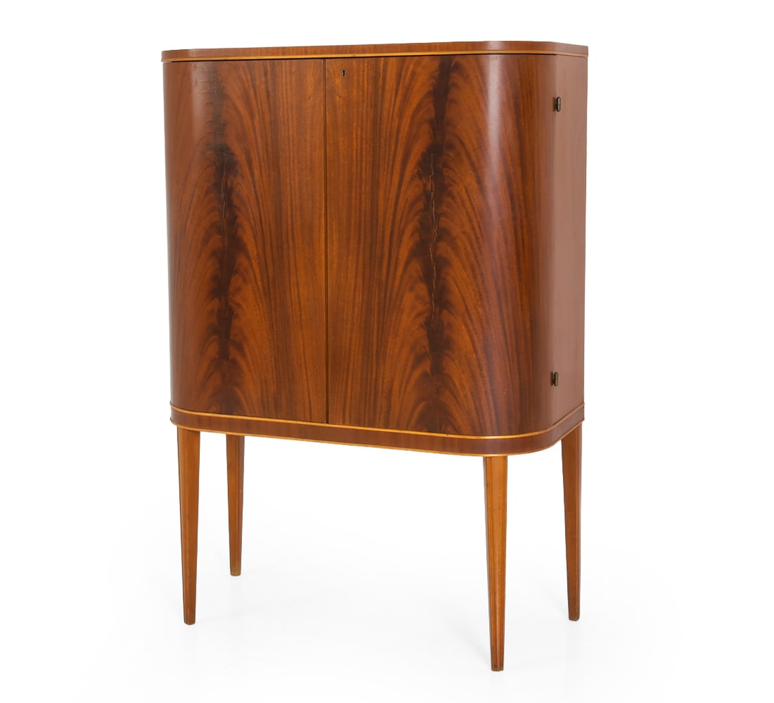 ATTR. BODAFORS SWEDISH MAHOGANY BAR CABINET 1940S (1 of 17)