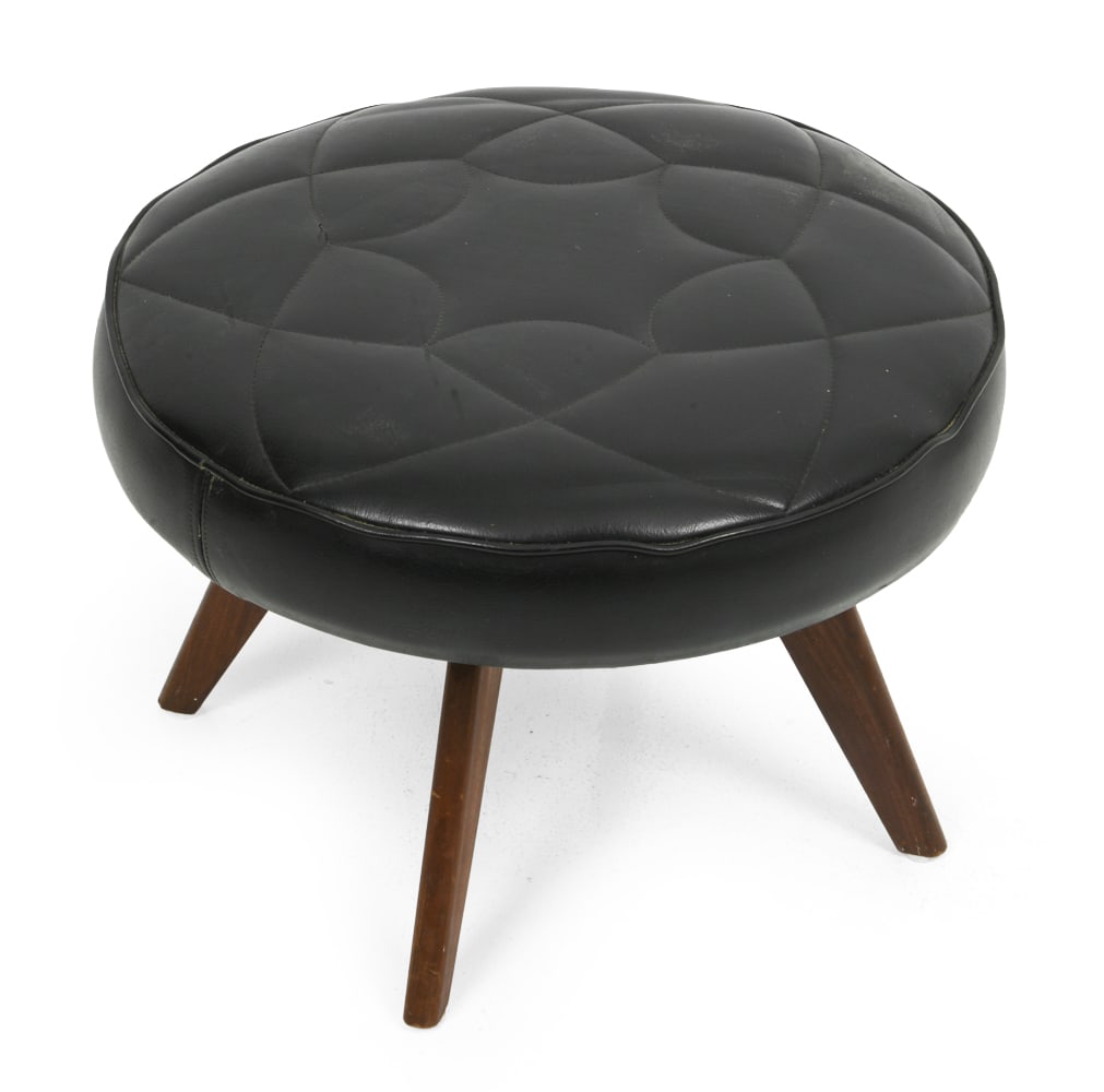 DANISH LEATHER OTTOMAN C. 1970S (1 of 13)