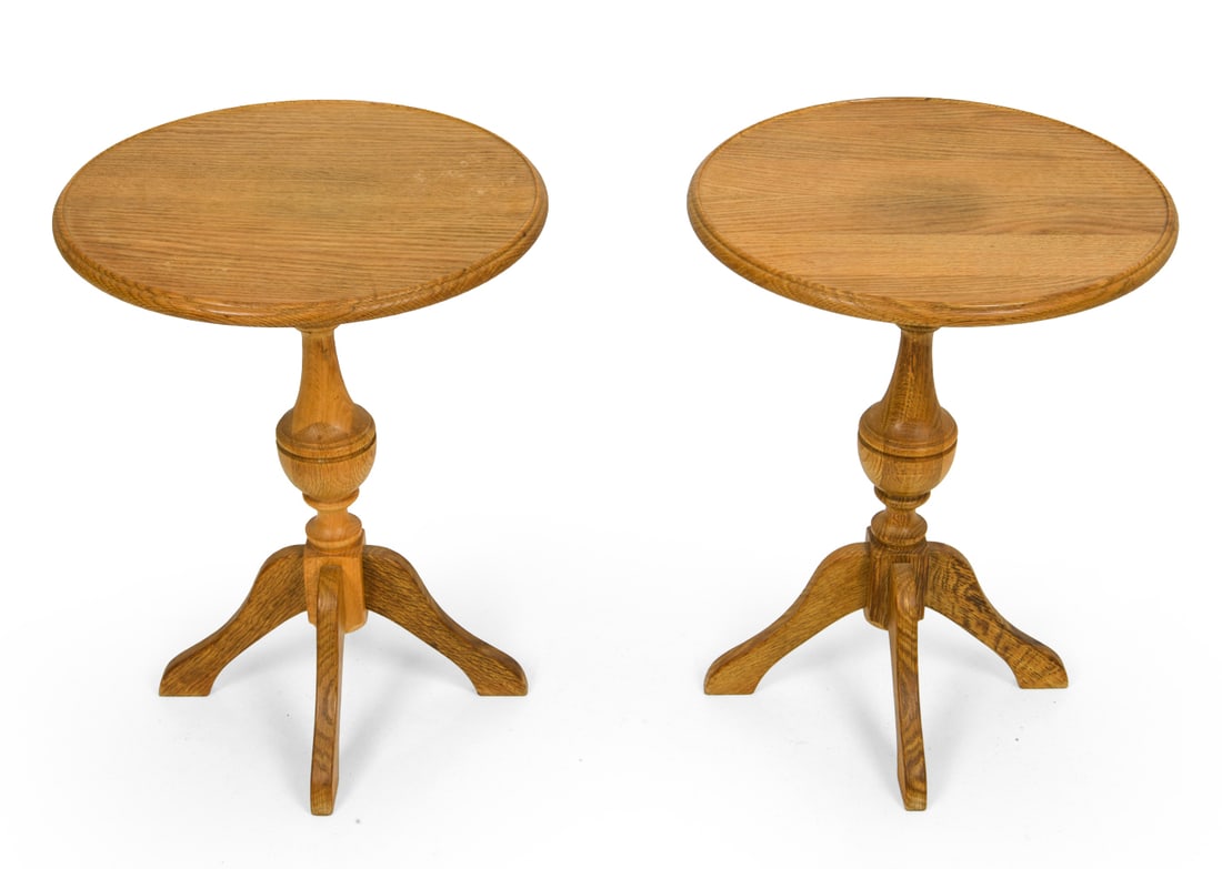 PAIR KILDEBERG STYLE DANISH OAK SIDE TABLES 1960S (1 of 9)