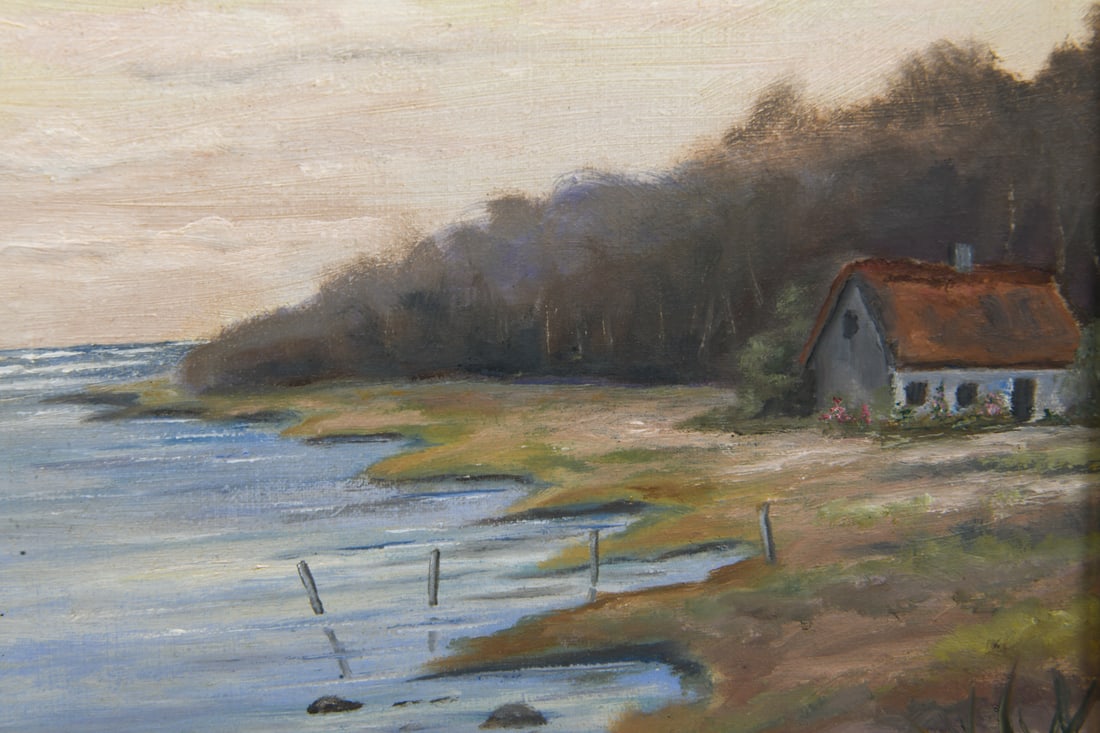 A. MALMSTROM (20TH C.) COASTAL LANDSCAPE O/C - 2