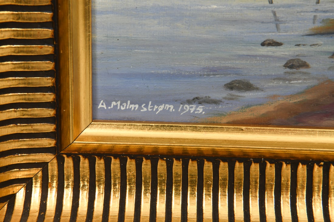 A. MALMSTROM (20TH C.) COASTAL LANDSCAPE O/C - 3