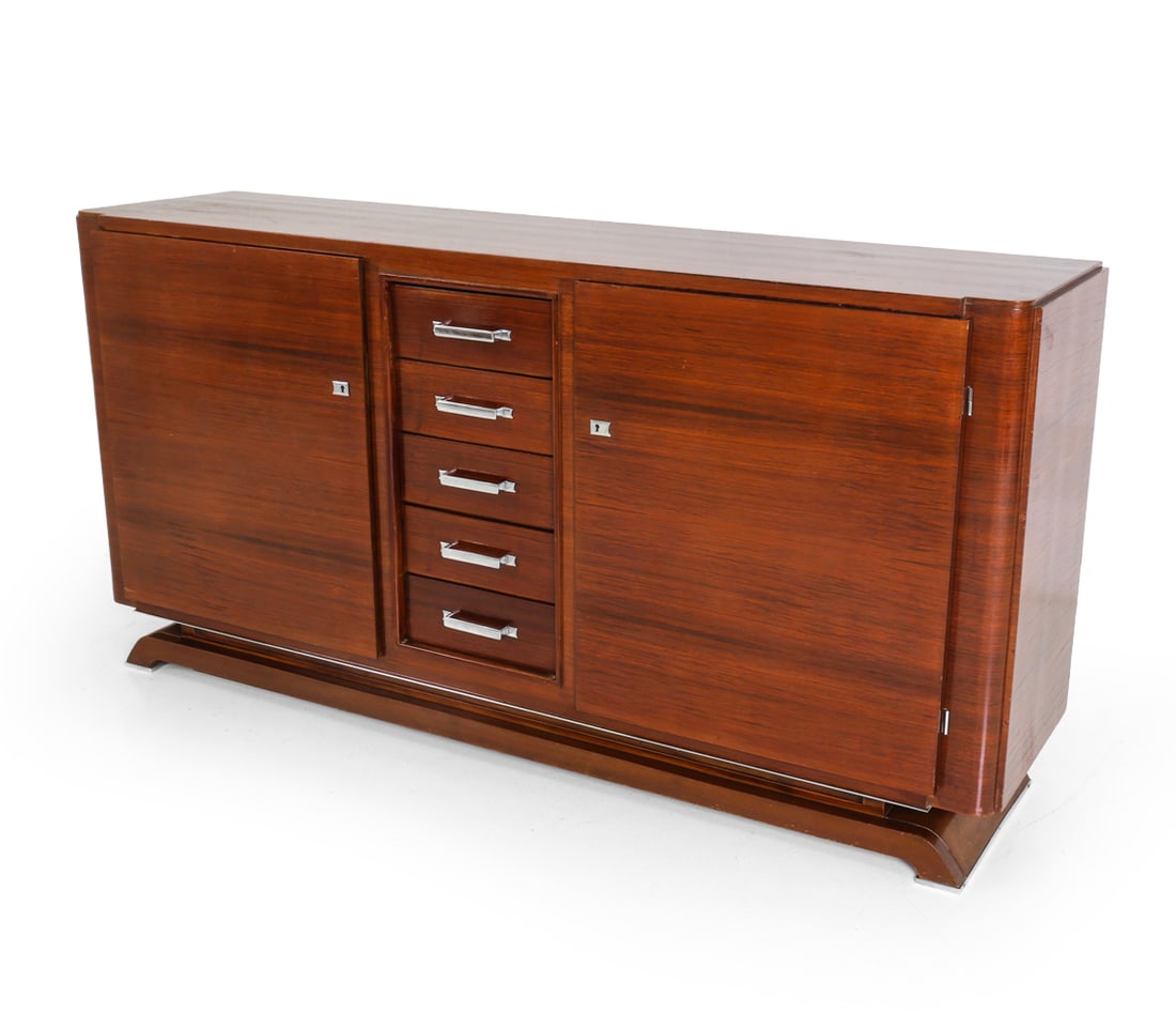 FRENCH ART DECO MAHOGANY SIDEBOARD C. 1930S (1 of 20)