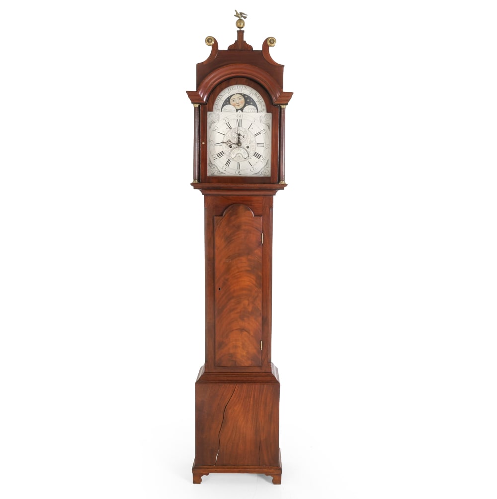 ANTIQUE GEORGE III MAHOGANY TALL CASE CLOCK (1 of 20)