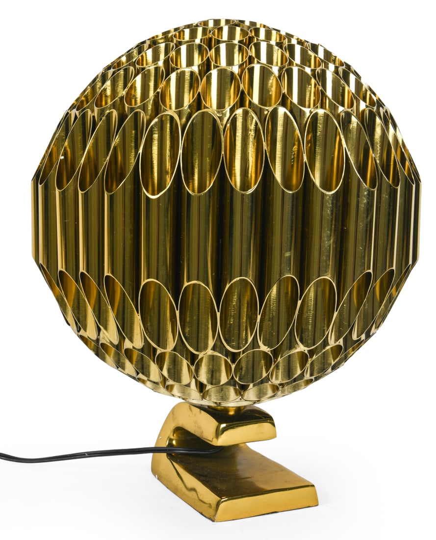 MICHEL ARMAND STYLE BRASS FINISH TABLE LAMP (1 of 14)