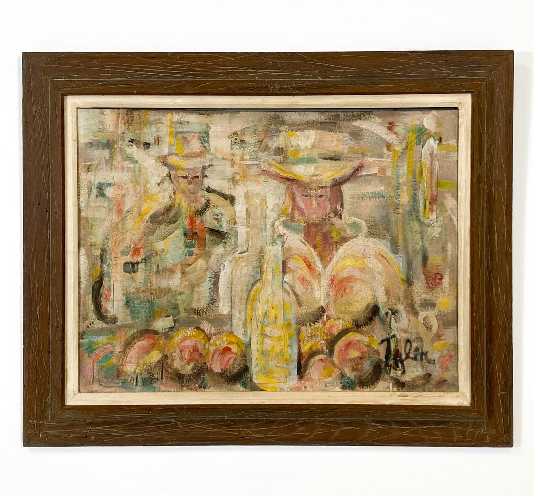 ED TYLER (20TH C.) ABSTRACT FIGURES O/B (1 of 5)