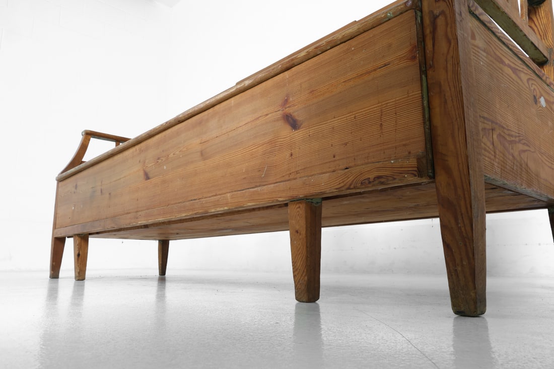 ANTIQUE SWEDISH PINE BENCH - 14