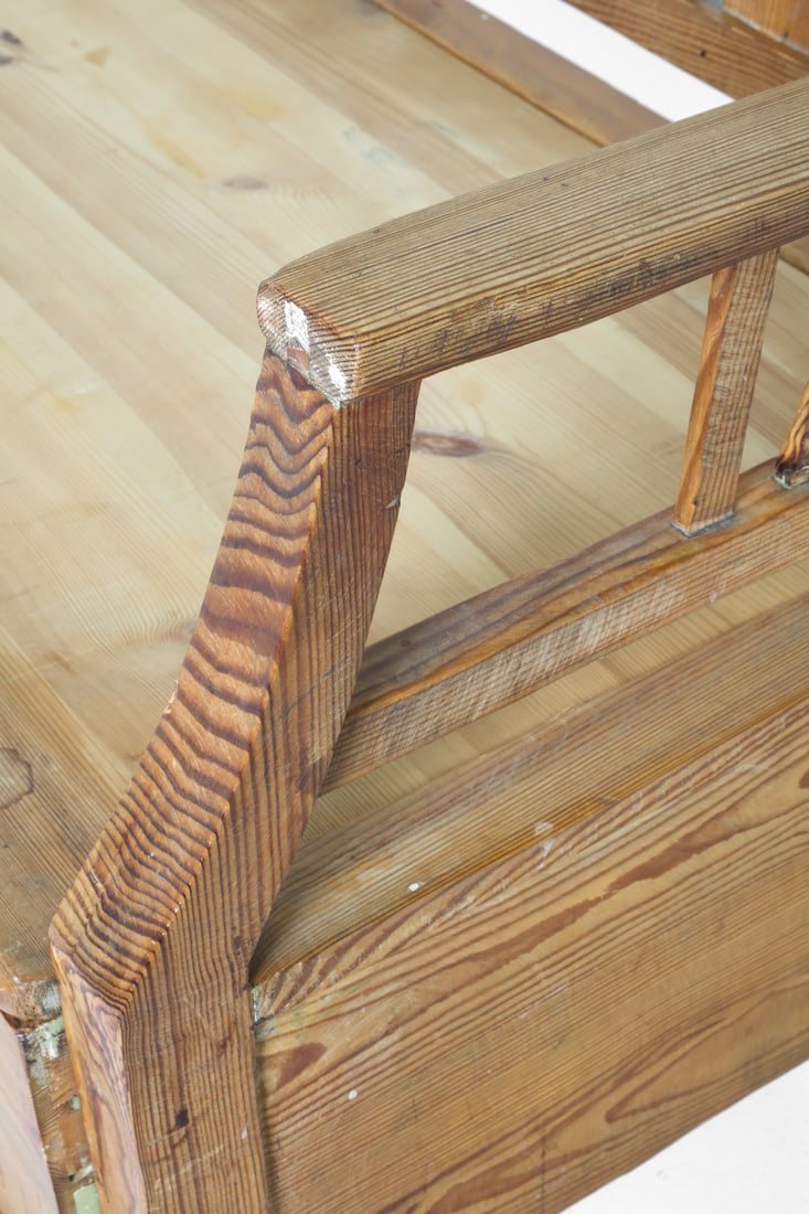 ANTIQUE SWEDISH PINE BENCH - 15
