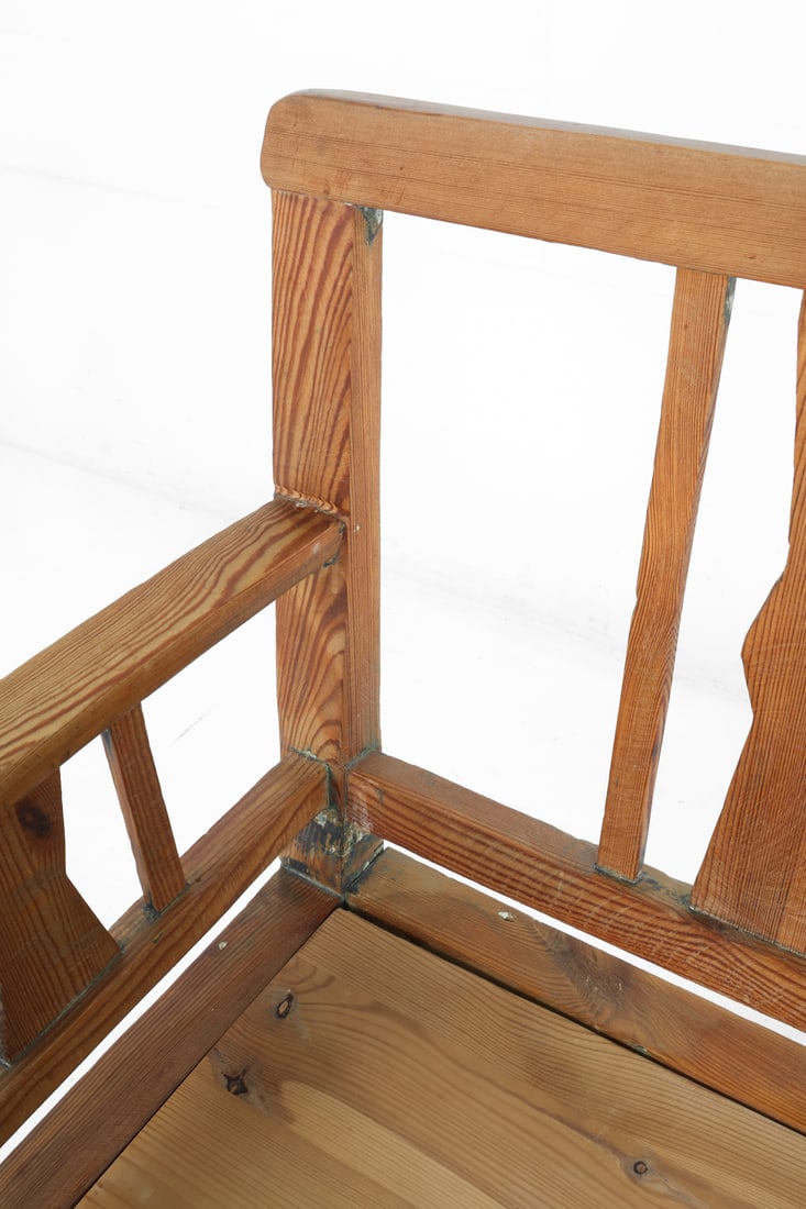 ANTIQUE SWEDISH PINE BENCH - 16