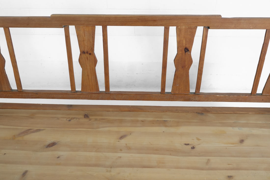 ANTIQUE SWEDISH PINE BENCH - 7