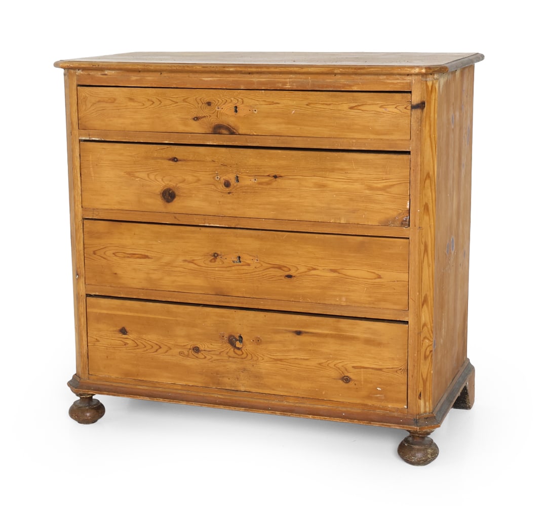 ANTIQUE SWEDISH PINE CHEST OF DRAWERS (1 of 19)