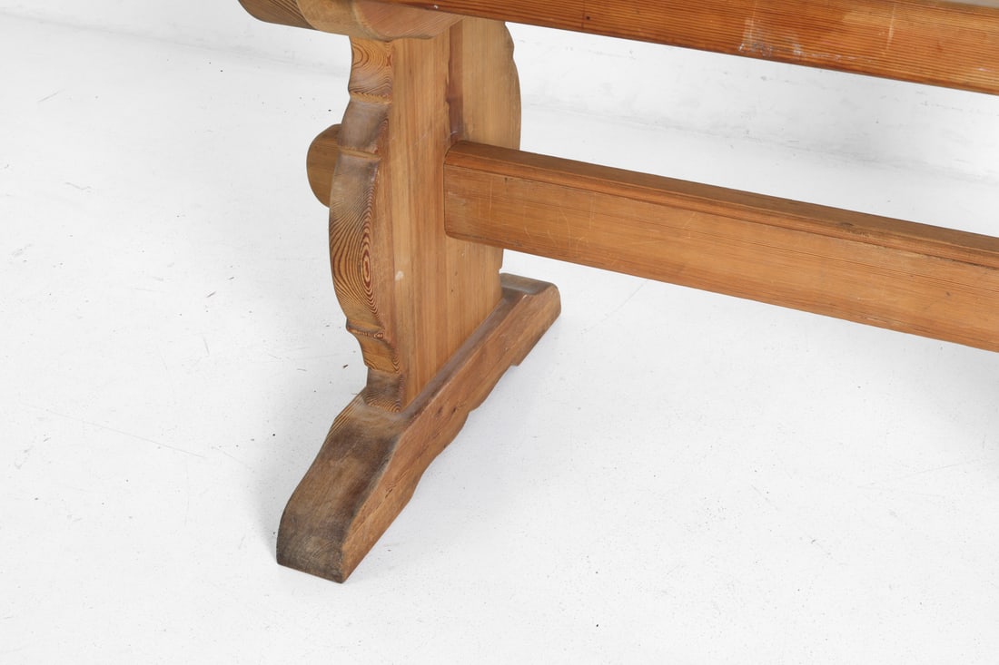 ATTR. KROGENAES NORWEGIAN PINE DINING TABLE - 13