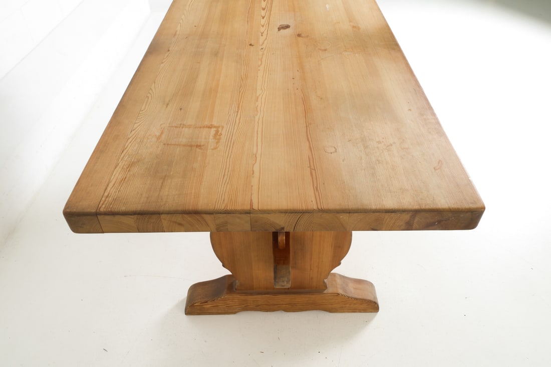 ATTR. KROGENAES NORWEGIAN PINE DINING TABLE - 14
