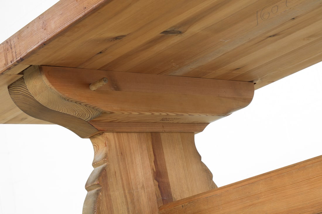 ATTR. KROGENAES NORWEGIAN PINE DINING TABLE - 16