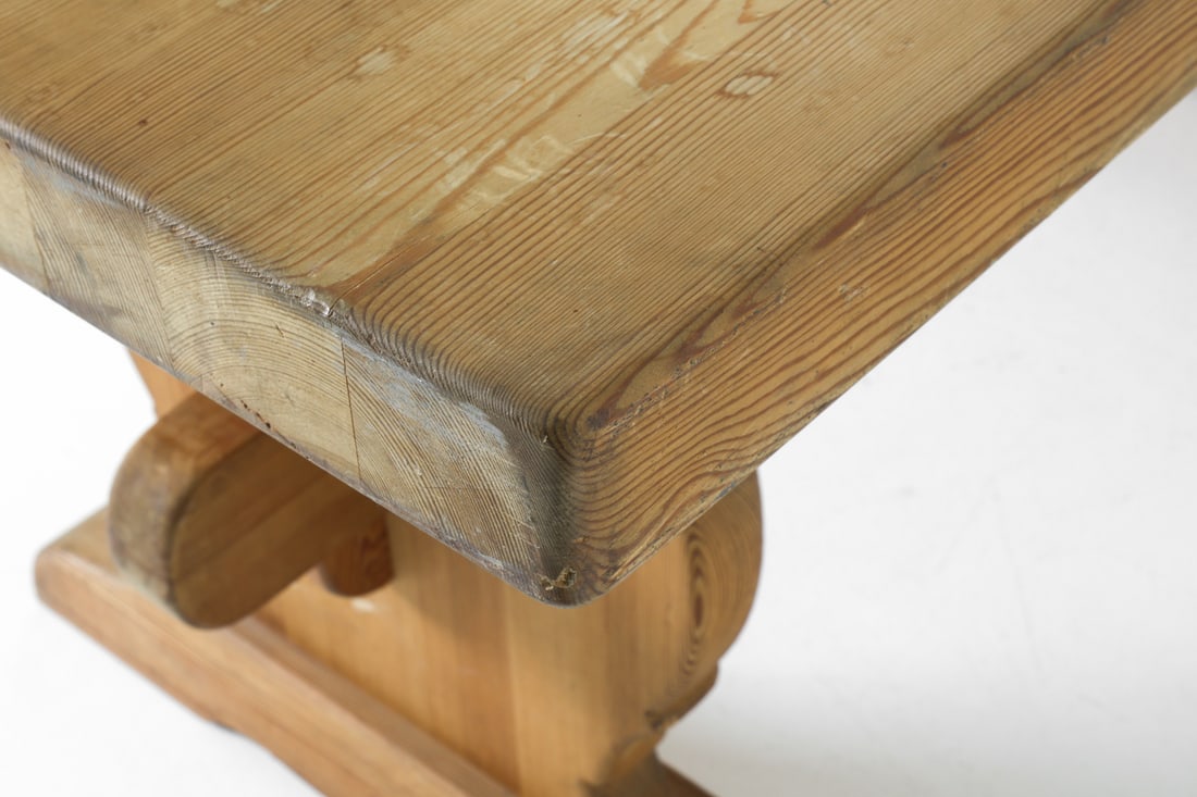 ATTR. KROGENAES NORWEGIAN PINE DINING TABLE - 17